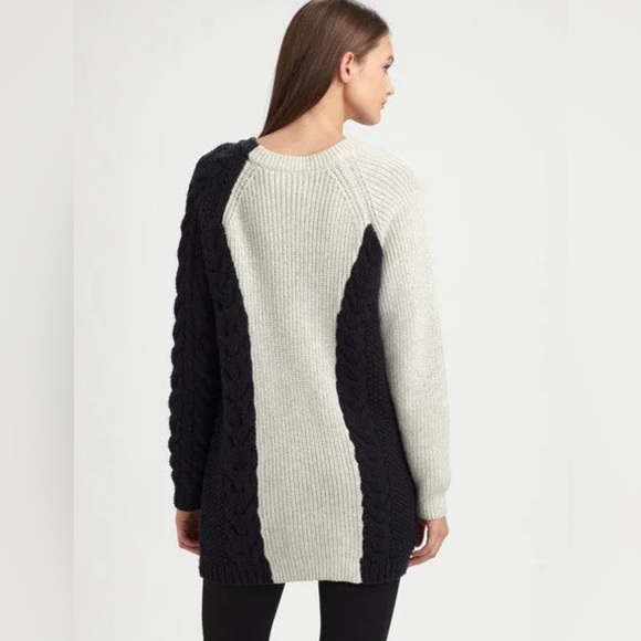 3.1 Phillip Lim Boxy Two Tone Sweater Sz M - Picture 2 of 8